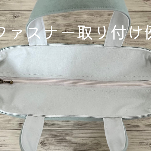 Lサイズ】黄色＆青 花柄 8号倉敷帆布使用 肩掛けバッグ A4