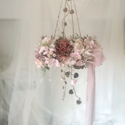 pink♡さま専用) お花 リース ピンク白黄色 3個セット ピンクの三日月リースの通販 by Flower Wreath shop｜ラクマ