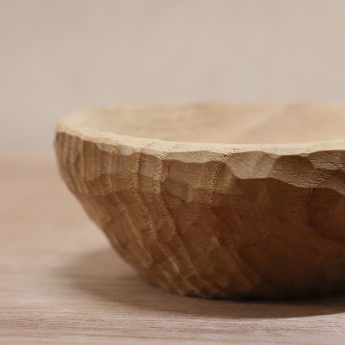 木の器 小さな器 小皿 木製 木彫り（木材：栗）（No.K0004） 薬味皿
