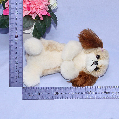 抱き型シーズー(中) 犬ぬいぐるみ ぬいぐるみ置物 リアルファーの