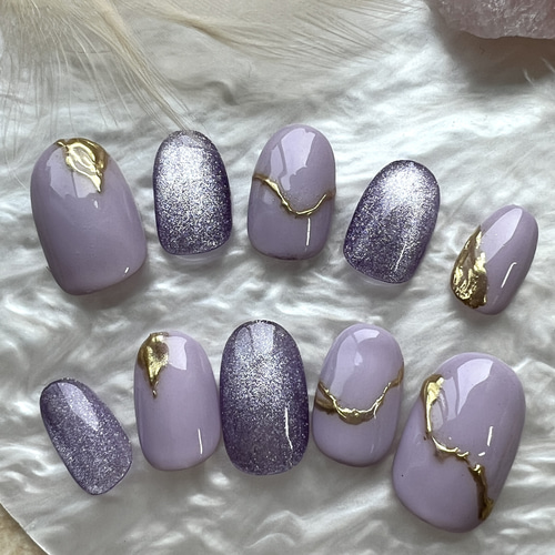 藤色のニュアンスネイル ネイルチップ（つけ爪） nail Tula 通販