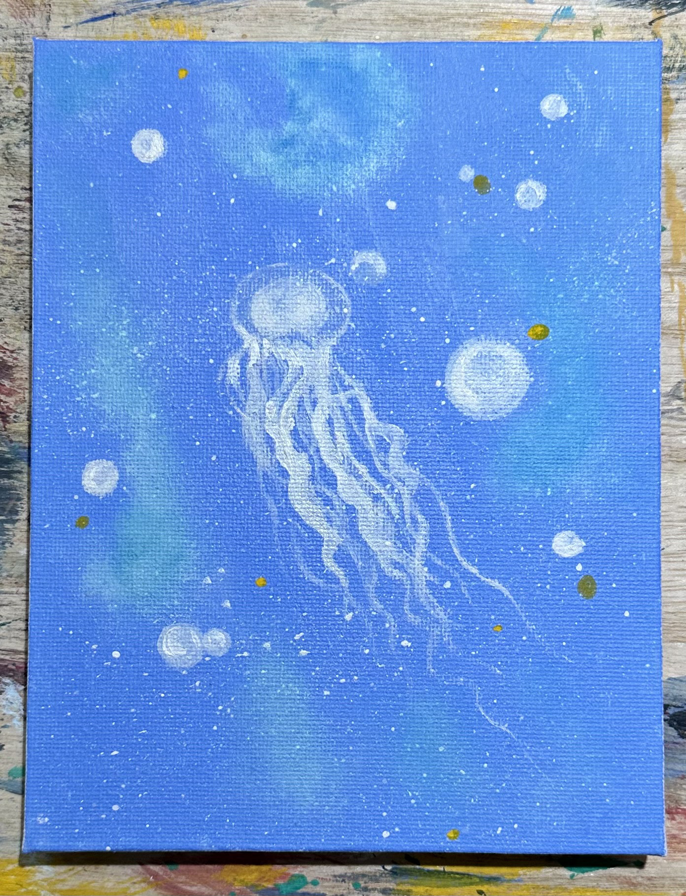 原画no.46 海霊 クラゲの篇 絵画 ケンちゃんの天然石工房 通販