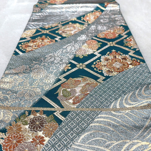 絹の帯から2wayクラッチバッグ 唐織古渡錦文柄 帯リメイク329 クラッチ