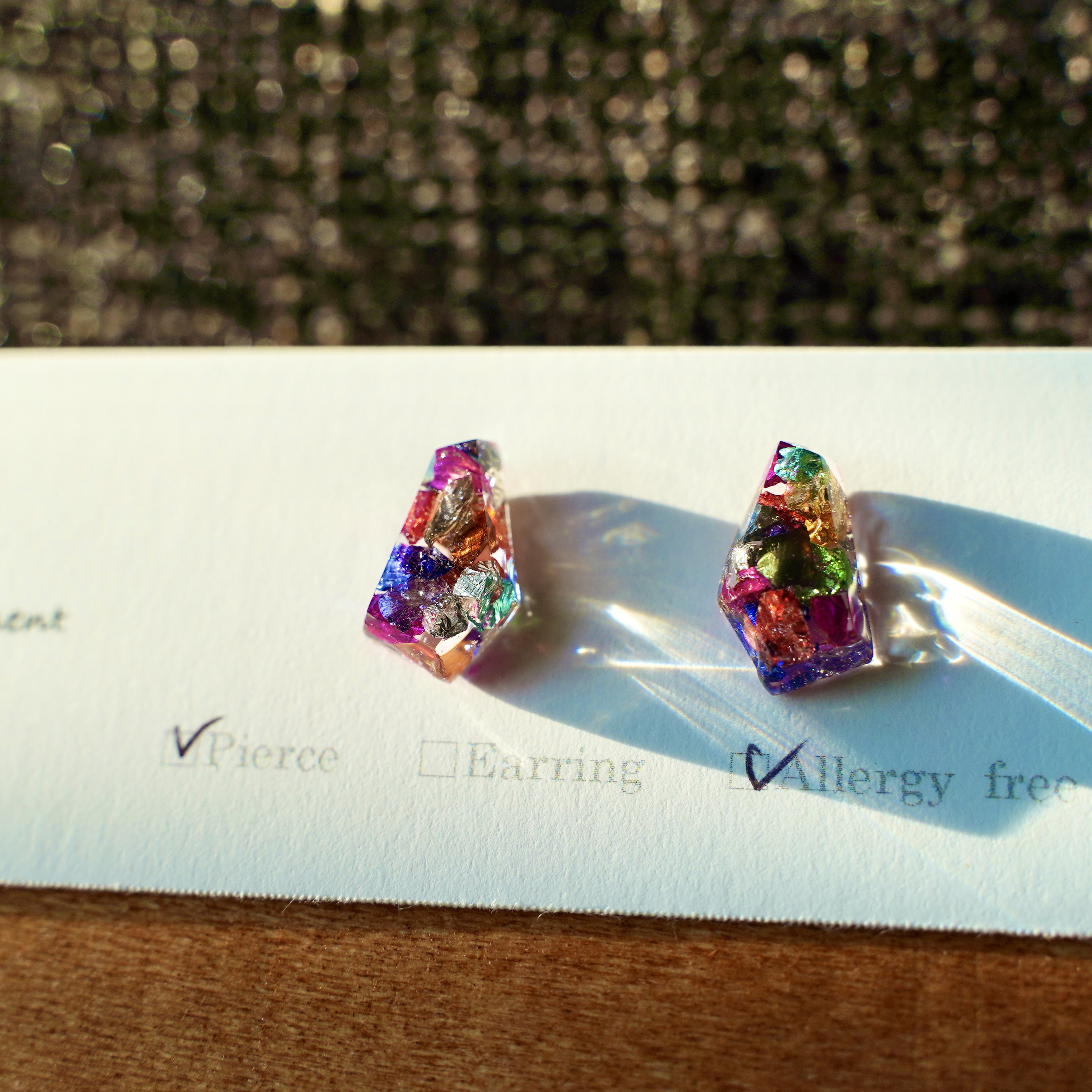 カラフル天然石♡ストラップ、キーホルダー、ピアス
