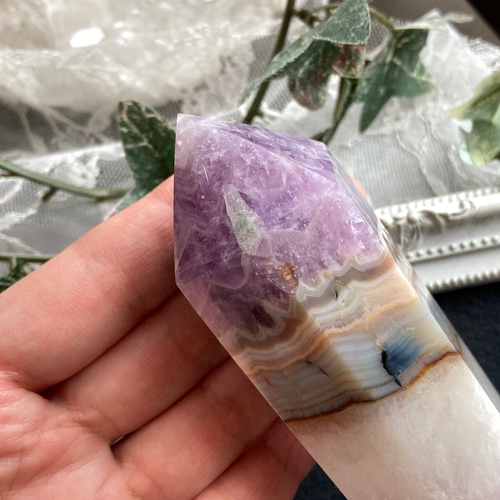 アメジストアゲート 天然石ポイント その他インテリア雑貨