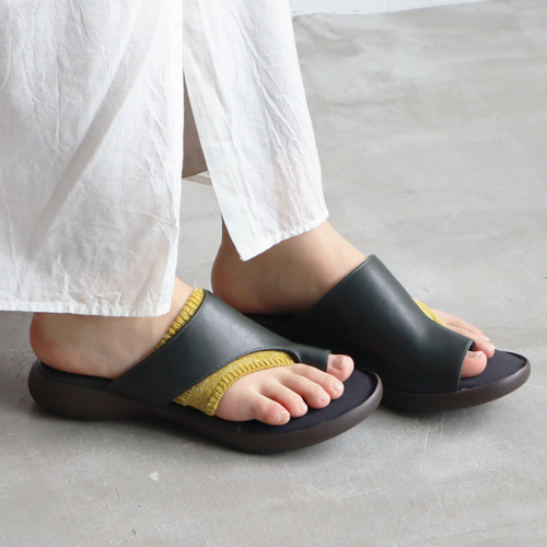 アシメトングサンダル | 厚底サンダル フラットサンダル 甲高