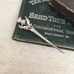 アンティークメタルアザミブローチ スコットランド国花 フラワー