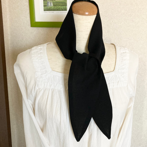 受注制作☆ふわっと軽いネックスカーフ無地B（6色展開）ネック