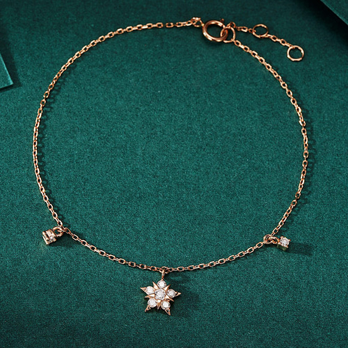 K18 ダイヤモンド ブレスレット 星 星の王子さま」コレクション K18YG ダイヤモンド ブレスレット