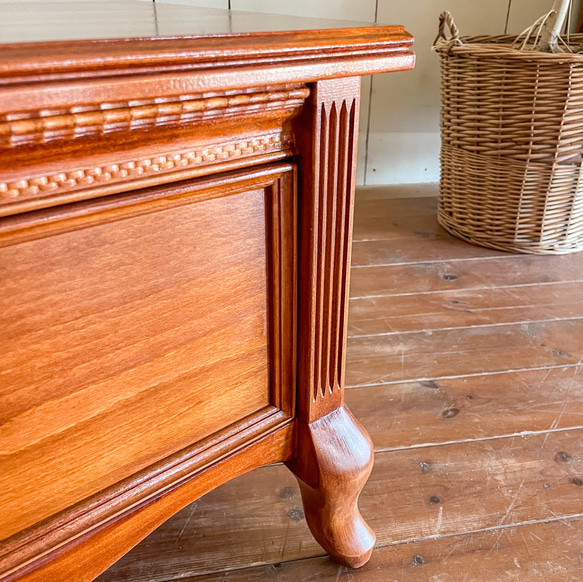 輸入住宅向け 猫脚テレビボード ネコ足テレビ台 フランスアンティーク家具 オーダーメイド家具 姫家具 キャビネット 