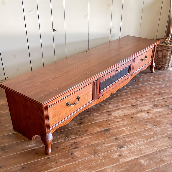 輸入住宅向け 猫脚テレビボード ネコ足テレビ台 フランスアンティーク家具 オーダーメイド家具 姫家具 キャビネット 