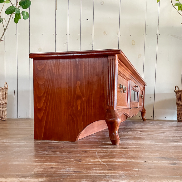 輸入住宅向け 猫脚テレビボード ネコ足テレビ台 フランスアンティーク家具 オーダーメイド家具 姫家具 キャビネット 