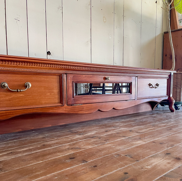 輸入住宅向け 猫脚テレビボード ネコ足テレビ台 フランスアンティーク家具 オーダーメイド家具 姫家具 キャビネット 