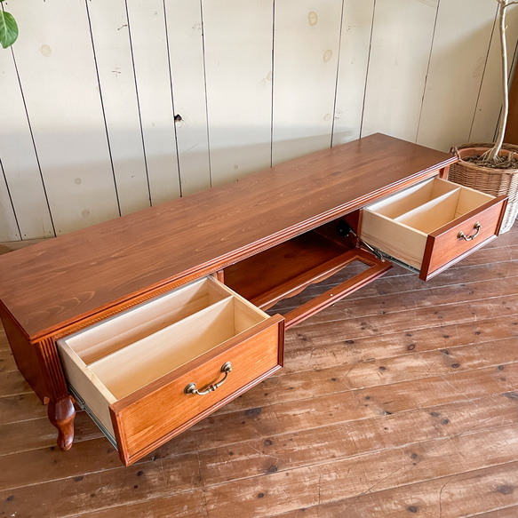 輸入住宅向け 猫脚テレビボード ネコ足テレビ台 フランスアンティーク家具 オーダーメイド家具 姫家具 キャビネット 