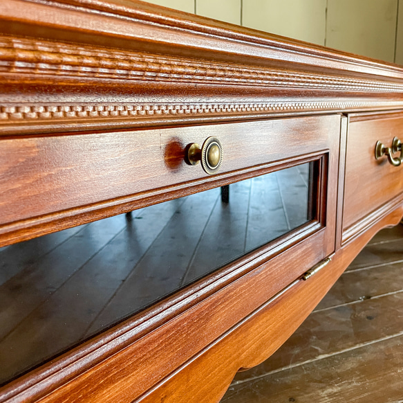 輸入住宅向け 猫脚テレビボード ネコ足テレビ台 フランスアンティーク家具 オーダーメイド家具 姫家具 キャビネット 