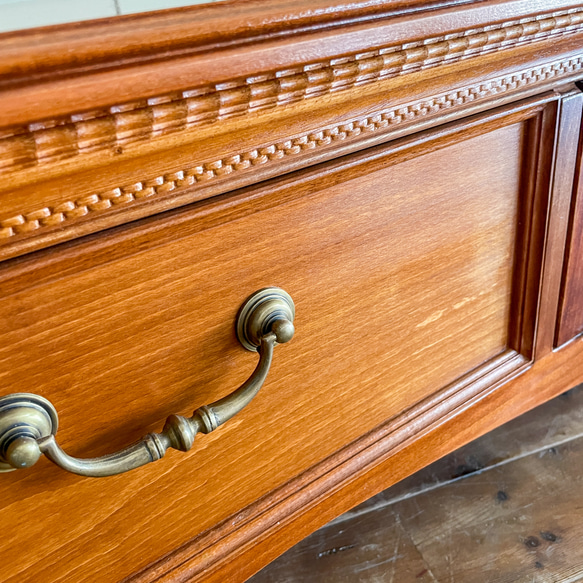 輸入住宅向け 猫脚テレビボード ネコ足テレビ台 フランスアンティーク家具 オーダーメイド家具 姫家具 キャビネット 