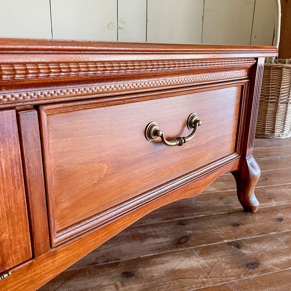 輸入住宅向け 猫脚テレビボード ネコ足テレビ台 フランスアンティーク家具 オーダーメイド家具 姫家具 キャビネット 