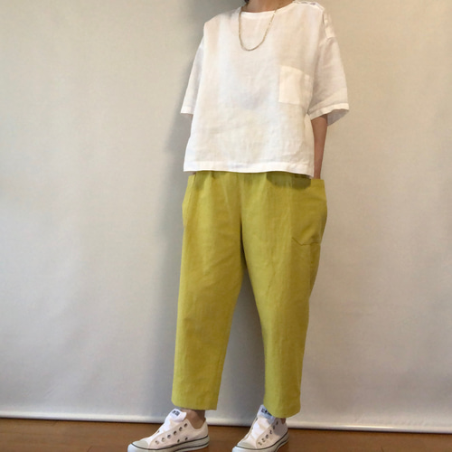 受注】きれいめサルエルパンツ ＊ 着丈が選べる ＊ コットン
