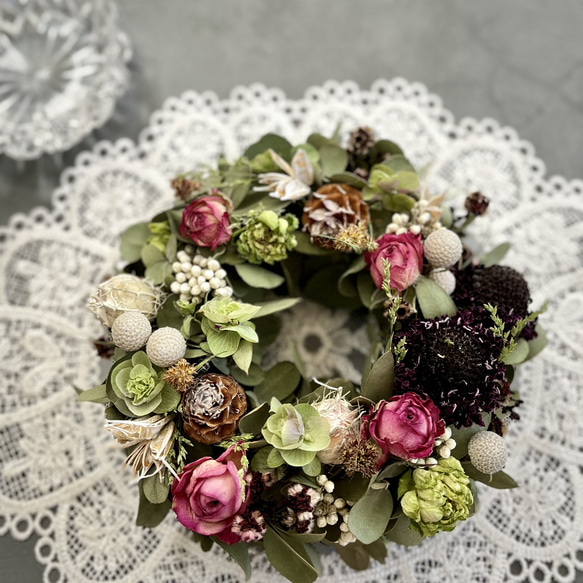 ユーカリとバラのリース 【公式通販】