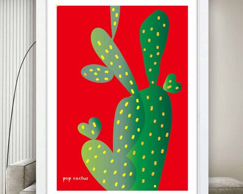 ポップなサボテン イラスト ポスター A4 A3 A2 A1 アート アート