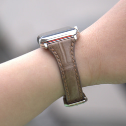 アップルウォッチバンド　ベルト　シルバー925　銀925　手作り　百合　紋章 アップルウォッチバンド ベルト シルバー925 銀925 手作り 百合