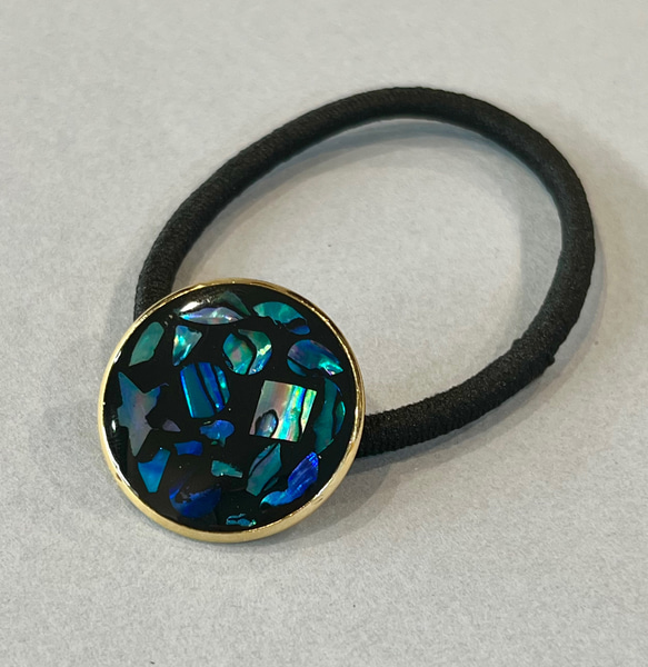 シェルが輝くシンプルヘアゴム【ポニーフック】 2枚目の画像