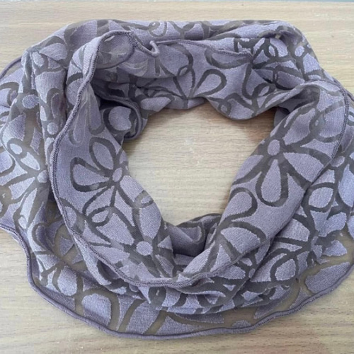 ネックウォーマ　レース　手作り　紫レース ネックウォーマレース手作り紫レース