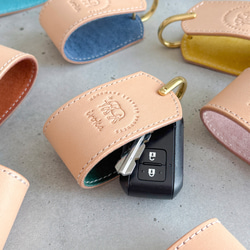 名入れ】【10色から選べる】“キーケース ヌメ革” スマートキー 本革