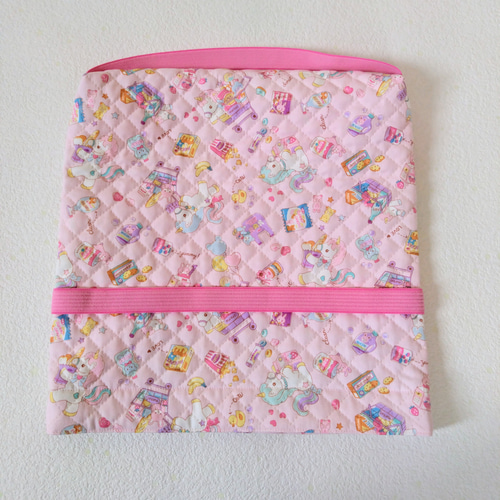 ◇防災頭巾カバー 33×33サイズ・.｡*・ユニコーン*⋆｡˚✩.座布団タイプ