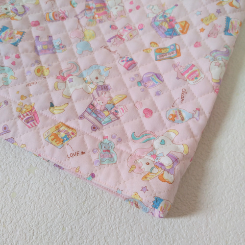 ◇防災頭巾カバー 33×33サイズ・.｡*・ユニコーン*⋆｡˚✩.座布団