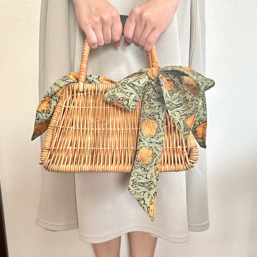 皮籐　バッグ　ハンドメイド　春　夏にピッタリ 皮籐バッグハンドメイド春夏にピッタリ