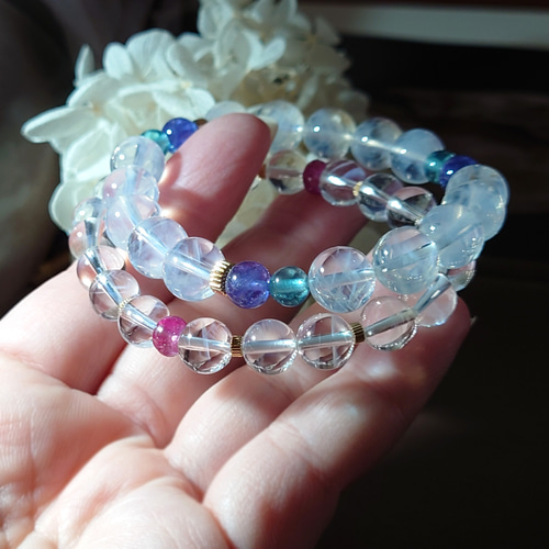 ルビー ブレスレット トップクォリティ]宝石質ルビーブレスレット（約6.5mm玉） - 埼玉県