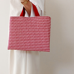 ギンガムチェック キルティングバッグ・サブバッグ・エコバッグ