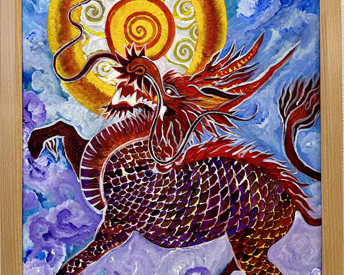 【10,000円引きSALE】ちいさな怪獣｜絵画 原画 動物画 ドラゴン 09f615ef70e07fa0e6086bd05264c4