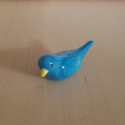 陶器製 デコレーション 置き物   青い鳥 4枚目の画像