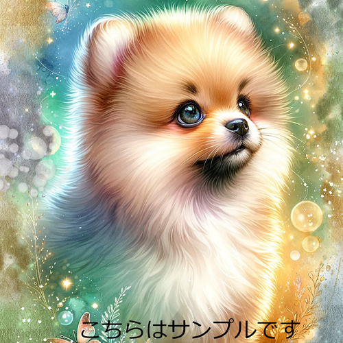 可愛いポメラニアンパネル生地　ハンドメイド オリジナル 生地 ブロックデザイン パネル生地 犬 犬柄