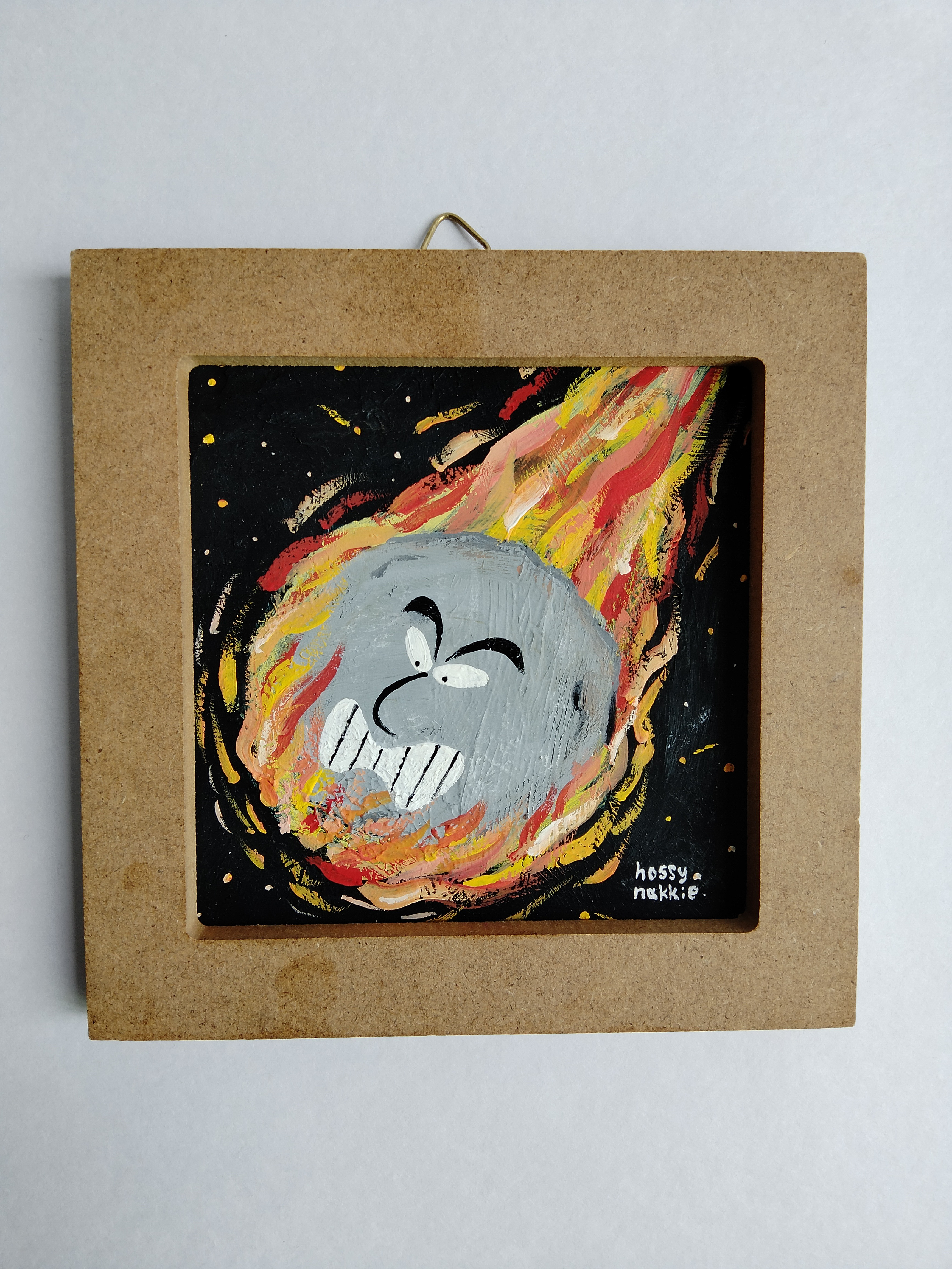 隕石　イラストレーション　ミニ額　絵本『うちゅういちの　たかいたかい』パパ絵本　父の日