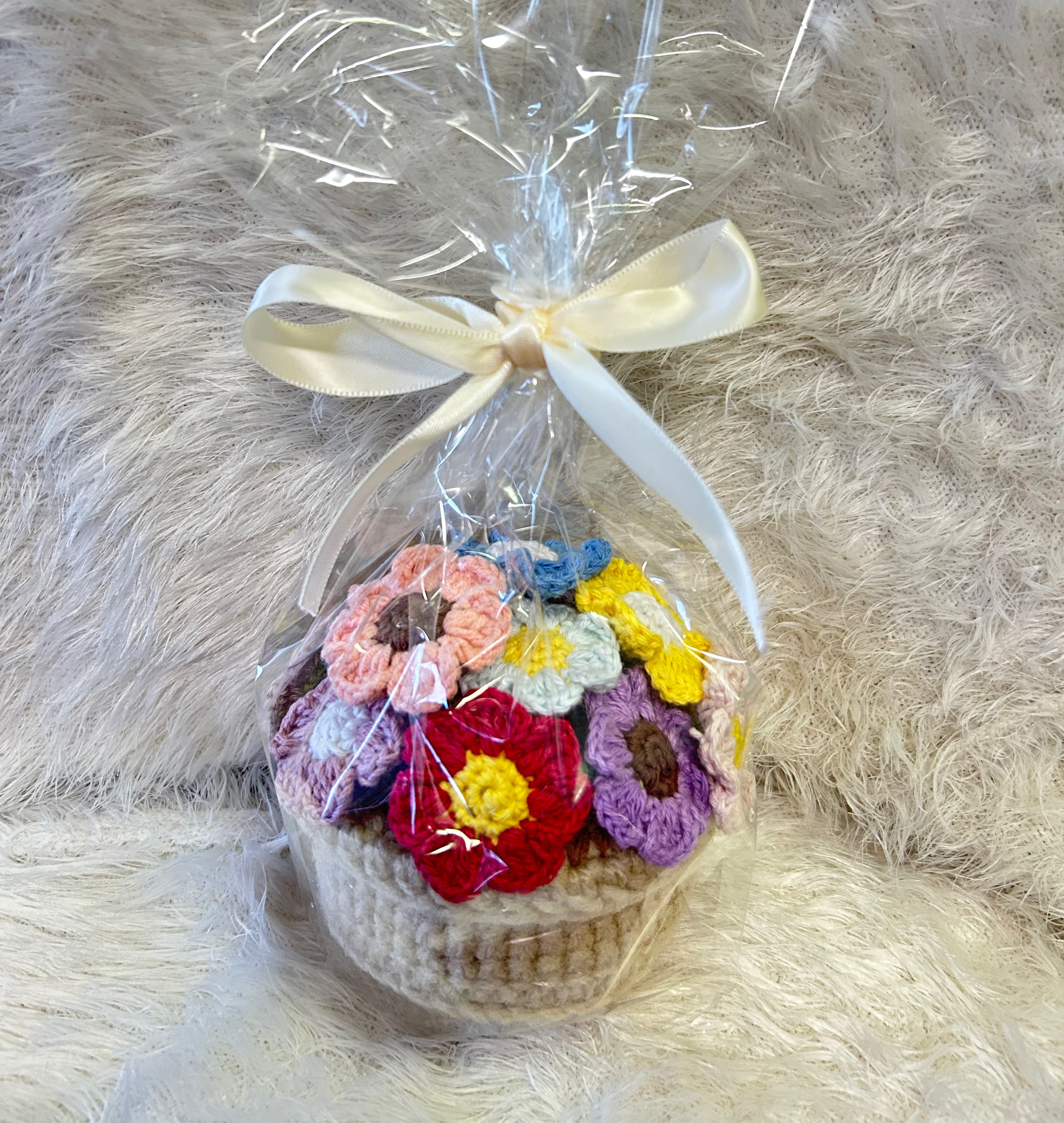 az モールフラワー　デイジー6束　枯れないお花　ハンドメイド　卒業・入学