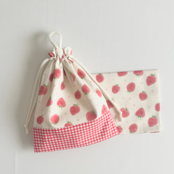 いちごオックス 給食セット 給食袋 ランチョンマット 花柄 巾着袋