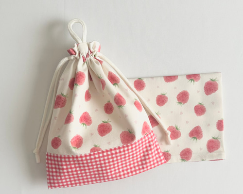 いちごオックス 給食セット 給食袋 ランチョンマット 花柄 巾着袋