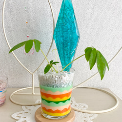 カラーサンドアート【受注制作】 アートフラワー 創造の恵〜蛍の輝き