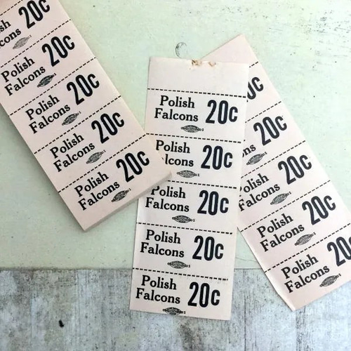 158・20C チケットラベル 1冊 25シート（ラベル125枚分）古い紙