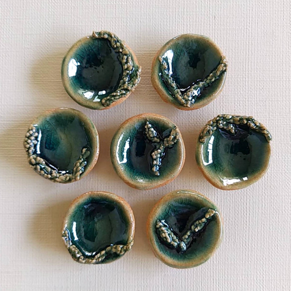 陶の箸置き【緑翠(りょくすい)の世界】 箸・箸置き 陶芸幸房 ふたつの