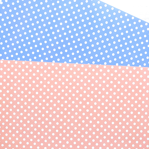 水玉 ピーチファズ×ハロー！ブルー デザインペーパー A4 包装紙