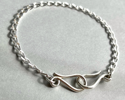 シルバー チェーンブレスレット フックタイプ フックチェーン ブレスレット silver925 ユニセックス