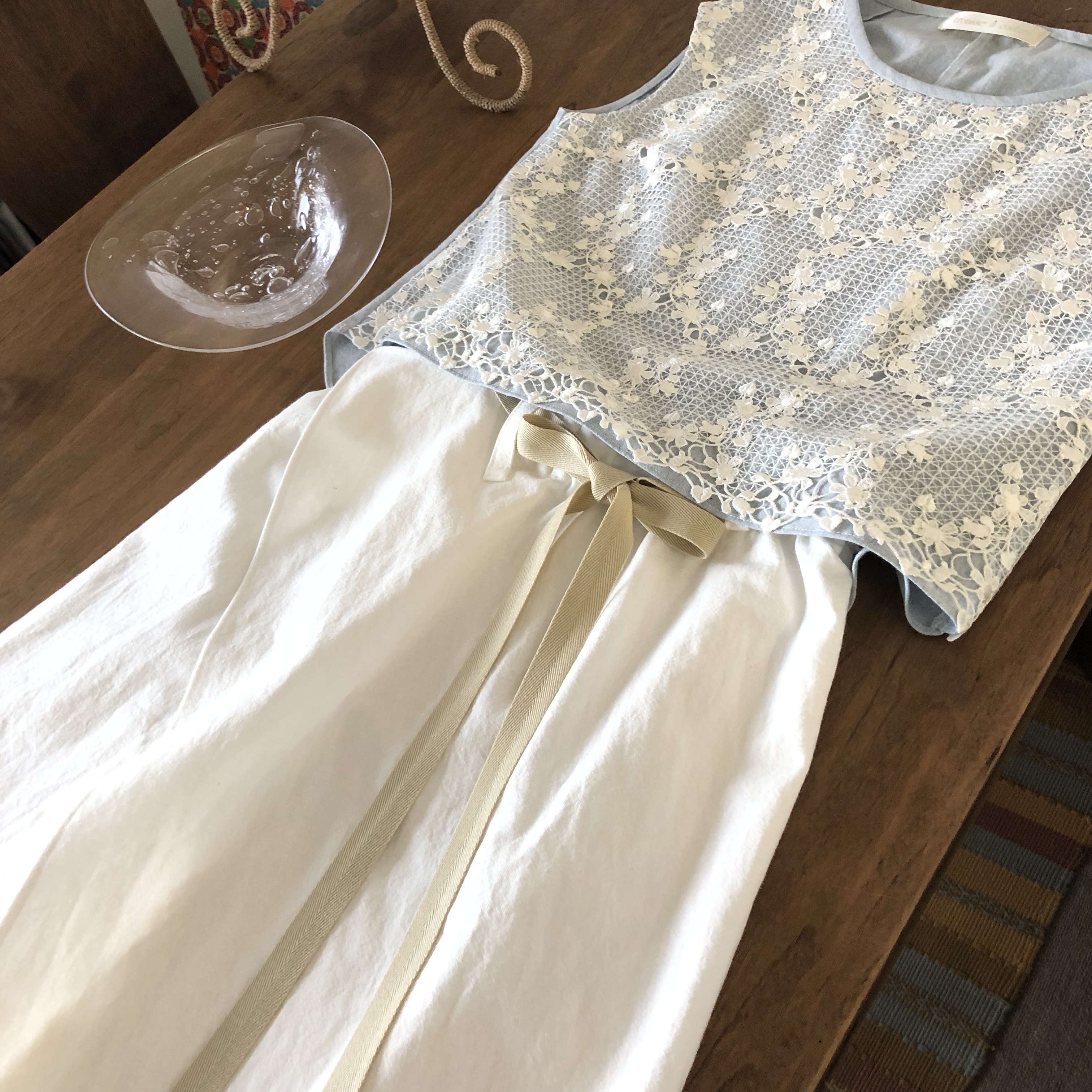 『サイズオーダー専用』レーストップスとレースヘムパンツのアンサンブル