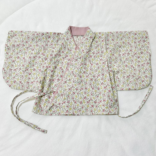 即納】ベビー袴 60-80cm 小花柄ピンク 赤ちゃん用 ベビー服 花心