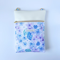 【特集掲載】紫陽花2025 紫陽花 サコッシュ レザー ショルダーバッグ スマホポシェット 長財布 大人可愛い 旅行 10枚目の画像