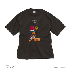 厚みのあるBIGシルエットTシャツ「物欲のあるネコ」/送料無料 5枚目の画像