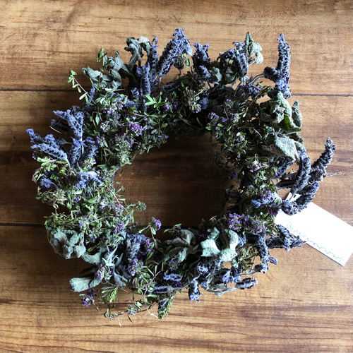 ラベンダー ハーブ リース MS 17cm ＊ フレンチラベンダー